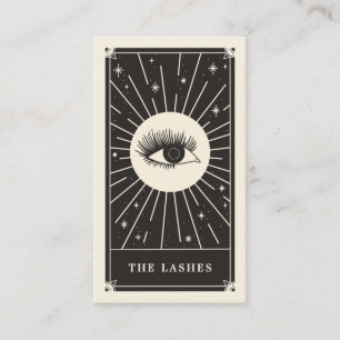 Celestial Öga Tarot Lash Black Affärskort Visitkort