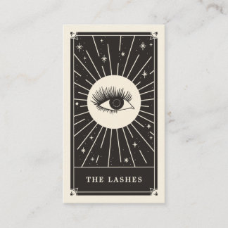 Celestial Öga Tarot Lash Black Affärskort Visitkort
