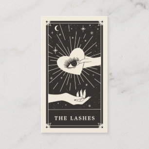 Celestial Öga Tarot Lash Black Affärskort Visitkort