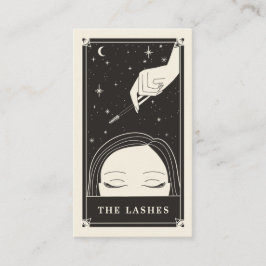 Celestial Öga Tarot Lash Black Affärskort Visitkort