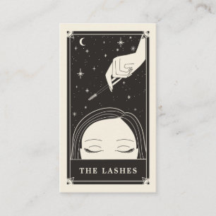 Celestial Öga Tarot Lash Black Affärskort Visitkort