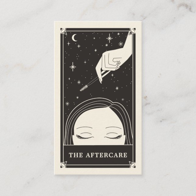 Celestial Öga Tarot Lash-efterföljningskort Visitkort (Framsida)