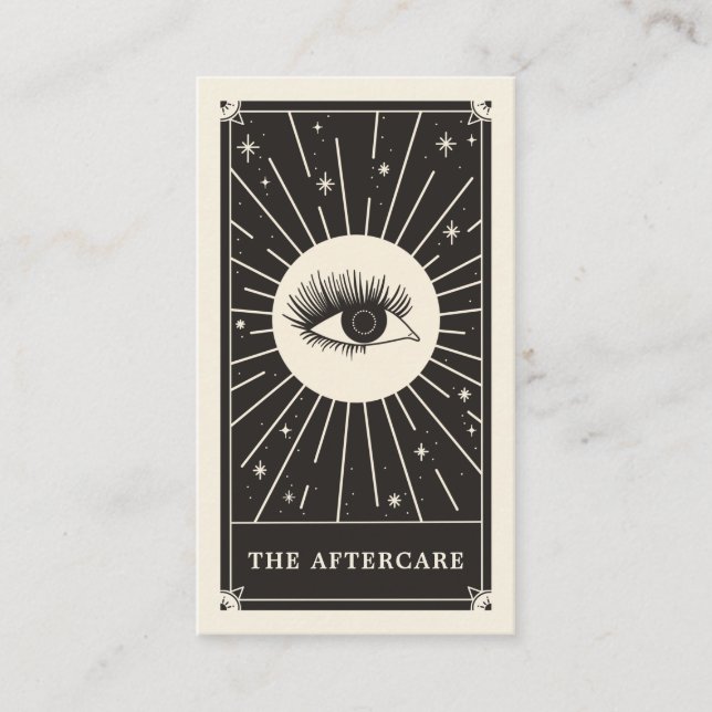 Celestial Öga Tarot Lash-efterföljningskort Visitkort (Framsida)