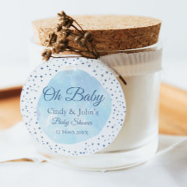 Celestial Oh Baby blue Måne & Stars Baby Shower Fa Gåvor Etiketter