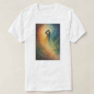 Celestial Omfamning Akvarellkonst, Par T Shirt