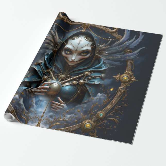 Celestial Oracle – Väktare mellan stjärnorna.  Presentpapper (Utrullad)