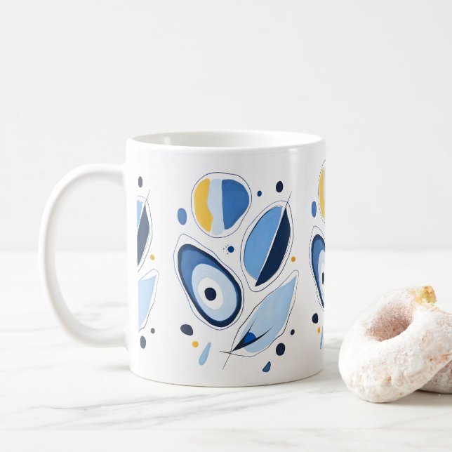 Celestial Orb Odyssey Abstrakt Kaffemugg (Med munk)