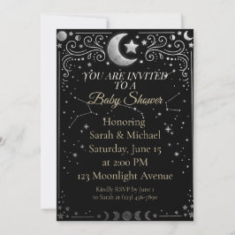 Celestial Over the Moon Baby Shower Invitation Inbjudningar
