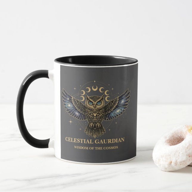 Celestial Owl Cosmic Guardian Mugg (Med munk)