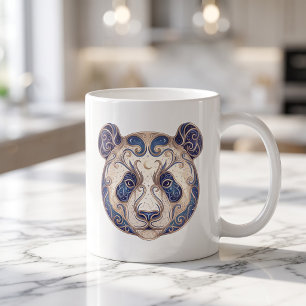 Celestial Panda-mugg lyxlinje konst Kaffemugg