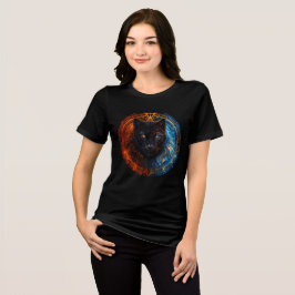 Celestial Panther – Fire and Ice Mandala Art T Shirt