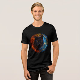 Celestial Panther – Fire and Ice Mandala Art T Shirt