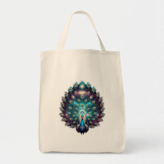 Celestial Peacock Dubbla-Sided Tote Bag Tygkasse