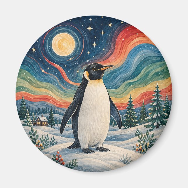 Celestial Penguin's Vintersolstånd Magnet (Framsidan)