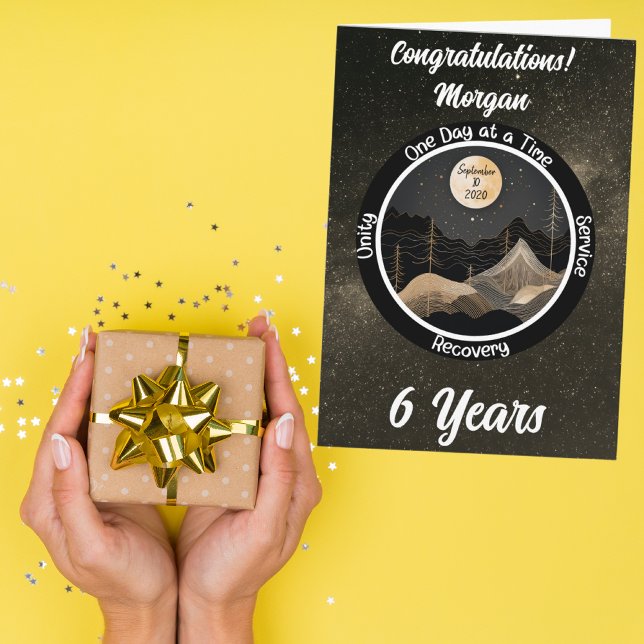 Celestial Personlig Sobriety Milestone Card Kort (Skapare uppladdad)