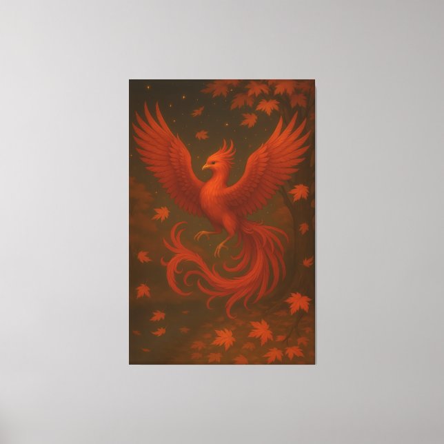 Celestial Phoenix in Autumn – Fine Art Premium Can Canvastryck (Framsida)