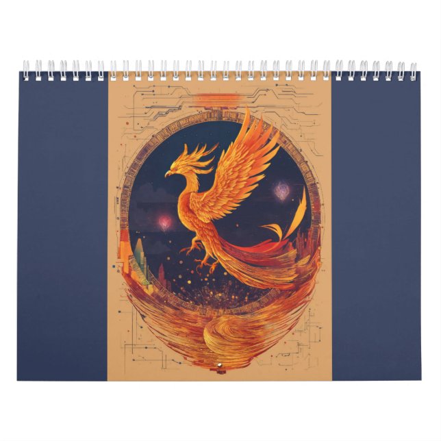 "Celestial Phoenix Tattodesign Kalender (Omslag)