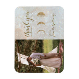 Celestial Photo Zodiac Måne Blue Bröllop Tack Magnet