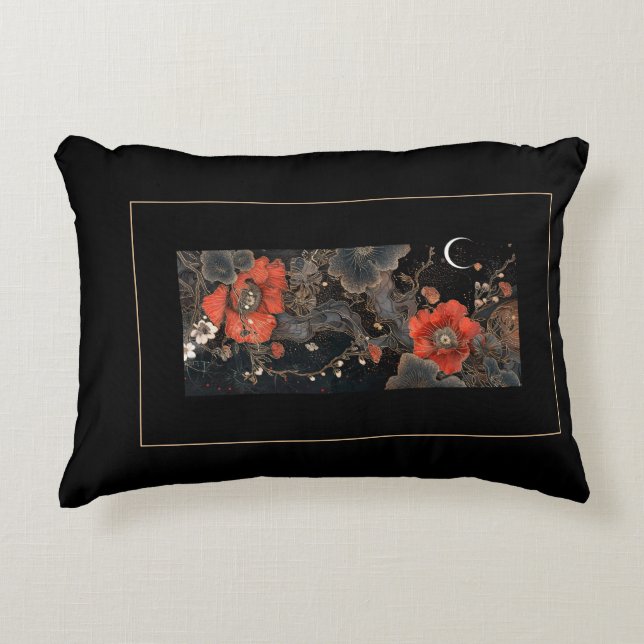 Celestial Poppies Prydnadskudde (Framsidan)