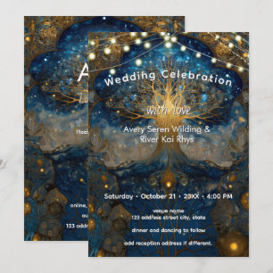 Celestial Portal Livets Träd Inbjudningar