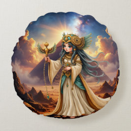 Celestial Priestess of the Golden Pyramid. Rund Kudde