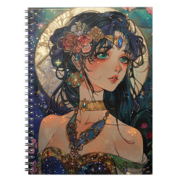 Celestial Princess - Blues and Blooms Anteckningsbok