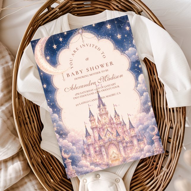 Celestial Princess Slott Baby Shower Inbjudningar (Skapare uppladdad)