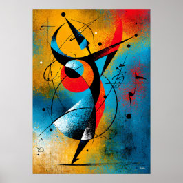 Celestial Pulse – Modern Abstrakt Geometrisk Vägg Poster