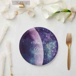 Celestial Purple Galaxy Moon Wedding 