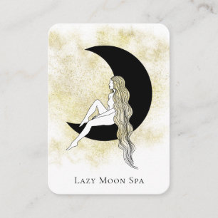 *~* Celestial QR-kod GODDESS Woman på Måne Visitkort