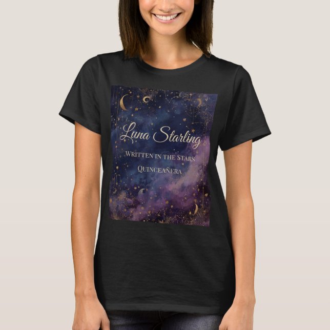 Celestial Quinceañera, anpassad T Shirt (Framsida)