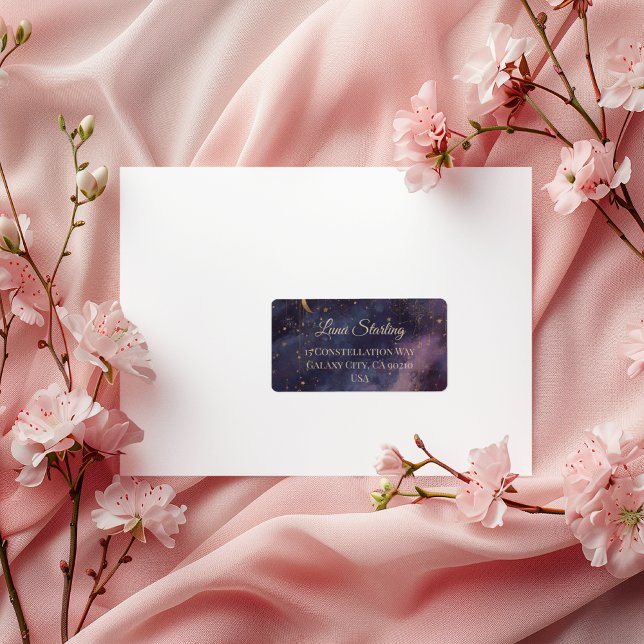 Celestial Quinceañera, anpassningsbar Adressetikett (Skapare uppladdad)