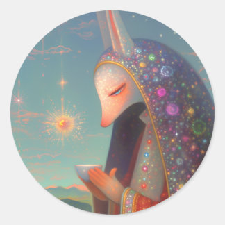 Celestial Rabbit Runt Klistermärke