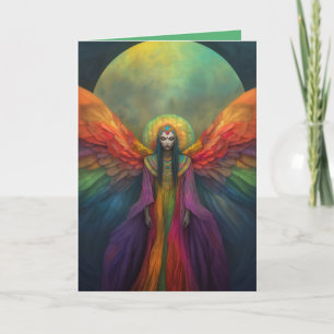 Celestial Rainbow Goddess Angel Spirit Guide Art Tack Kort