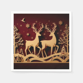 Celestial Reindeer Waltz – Golden Forest Pappersservett