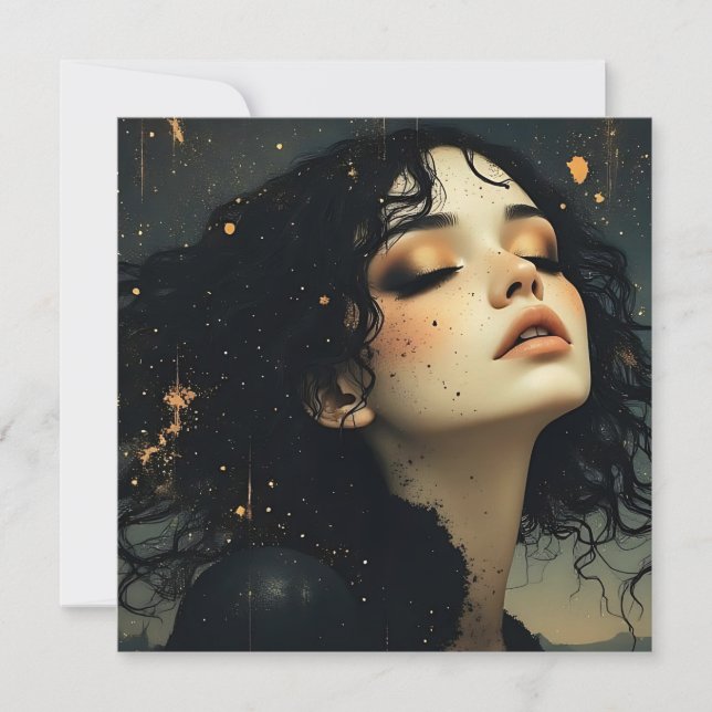 Celestial Reverie / Stardust & Shadows Ai Konst Kort (Framsida)