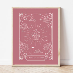 Celestial Ro Baby Shower Sweets & Treats Sign Poster