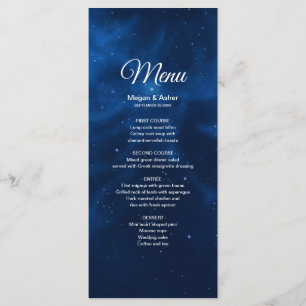 Celestial Romantic Blue Galaxy Night Himlar Meny