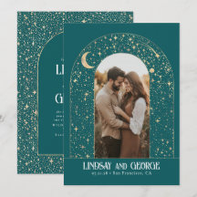 Celestial Romantic Night Stars Bröllop Photo