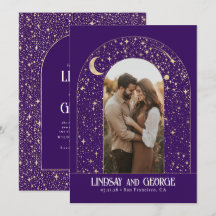 Celestial Romantic Night Stars Bröllop Photo