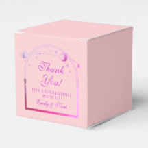 Celestial Rosa Lila Sol Måne Stars Bröllop