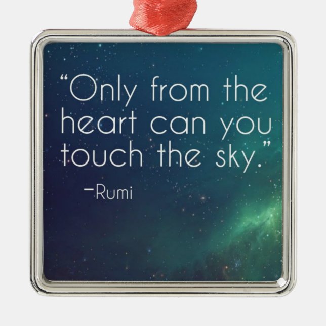 Celestial Rumi Quote Julgransprydnad Metall (Framsidan)