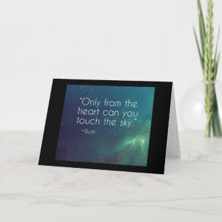 Celestial Rumi Quote Kort