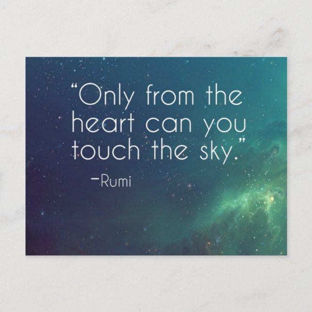 Celestial Rumi Quote Vykort (Framsida)