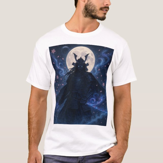 Celestial Samurai T-Shirt | Mörk Fantasy Anime Kri (Framsida)