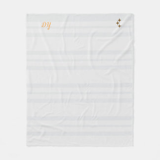 Celestial Scholar White and Gold Accent Blanket Fleecefilt