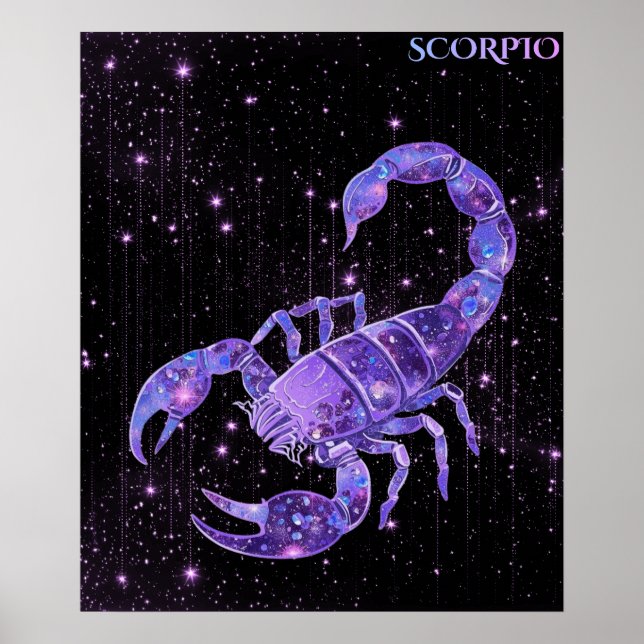 Celestial Scorpio – Astrology Art Poster (Framsidan)