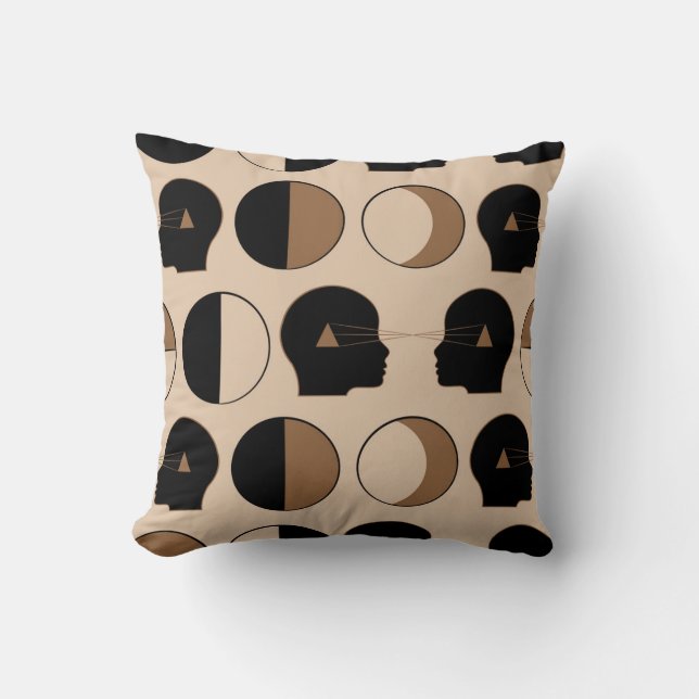 Celestial Seamless Mönster Design med mänsklig ene Kudde (Framsida)