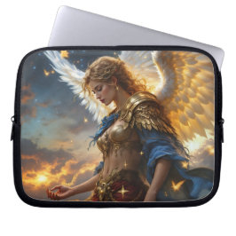 Celestial Sentinel - Angel of Dawn and Divine Just Laptop Fodral