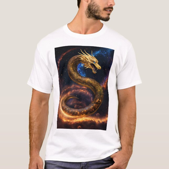 Celestial Serpent worlds Fanion T Shirt (Framsida)